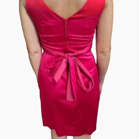 Teeze Me Red Cocktail Dress Juniors Size 9 Double Pokcets Multi Way Tie Excellen - Picture 3 of 10